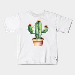 Watercolor Cactus Kids T-Shirt